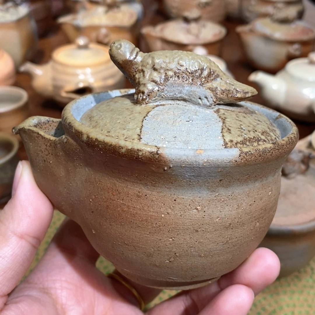 柴烧侘寂粗陶茶具