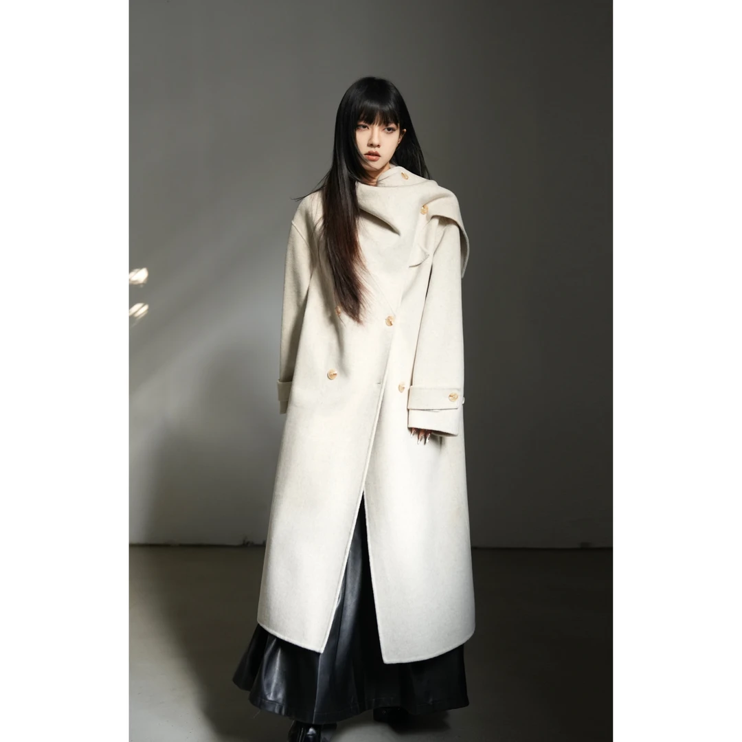 呆毛DM.FACTORY 【年中清仓】限量现货售完截止羊毛大衣DMJ3441