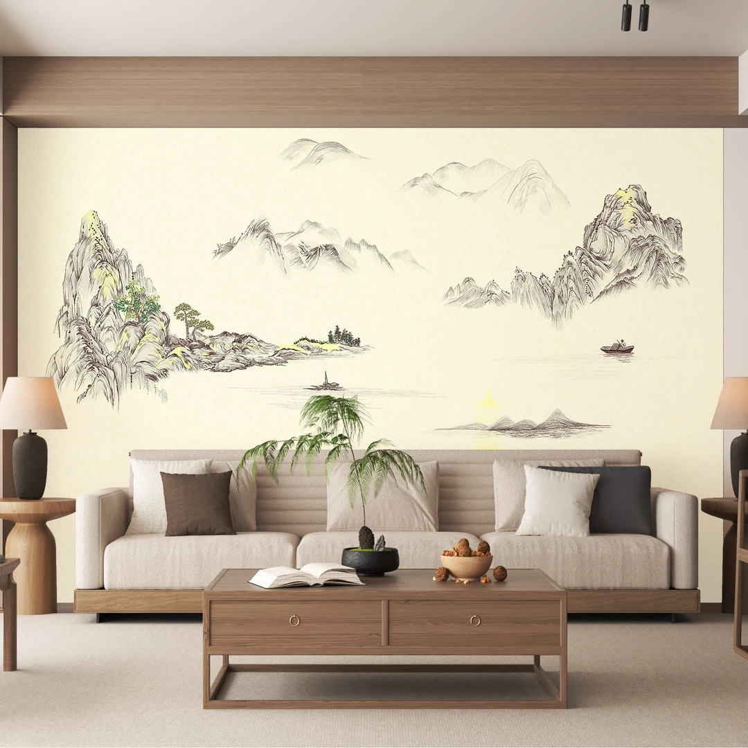 紫气东来 纯刺绣背景 沙发背景 茶室背景 书房背景 25年新款背景