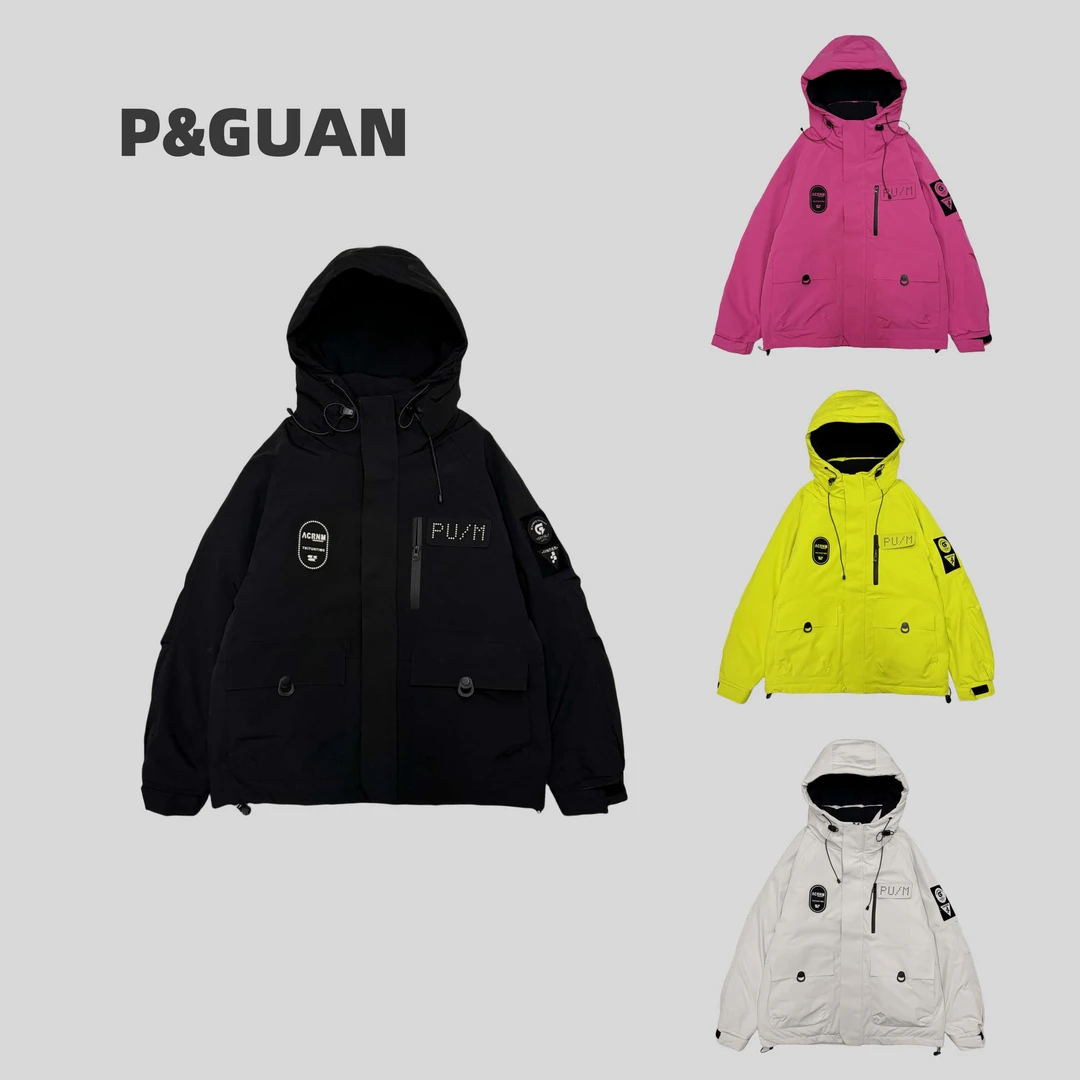 【冬季】新款潮版时尚工装户外风PUM大口袋连帽外套168