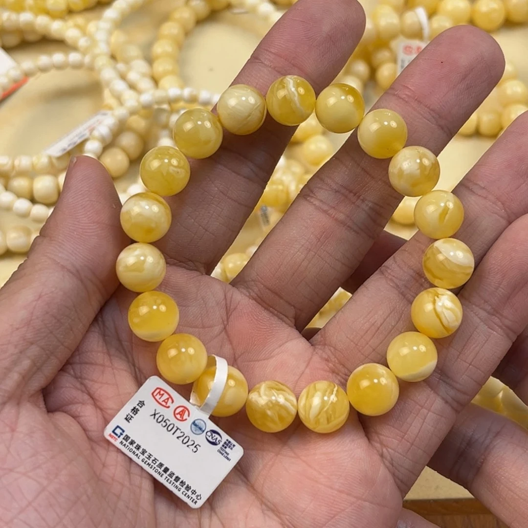 未镶嵌蜜蜡手串l*蜜蜡手串10mm