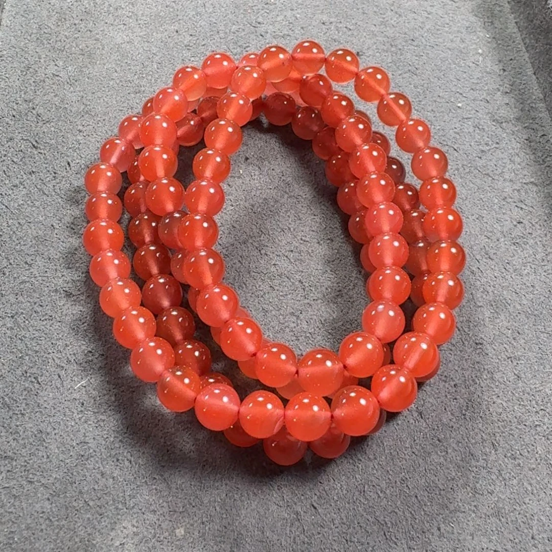 南红玛瑙未镶嵌多圈尺寸6