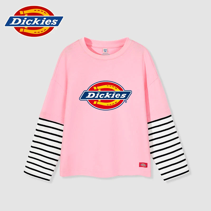 Dickies童装男童长袖t恤春秋款儿童宽松薄款打底衫小童秋装运动衣