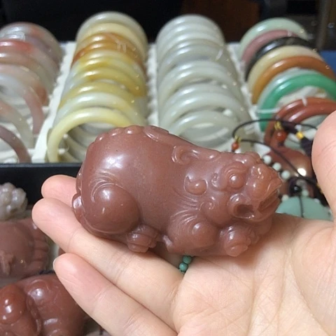 未镶嵌手把件石英质玉