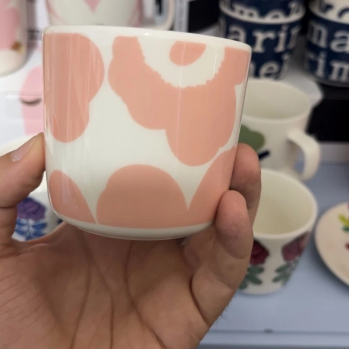 marimekko粉花200ml手握