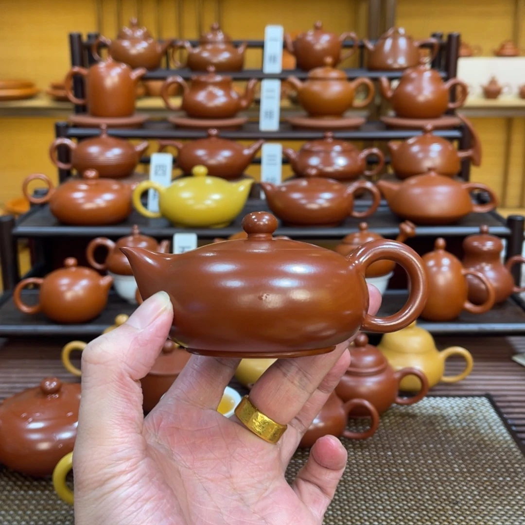 茶壶紫砂潮州手拉壶 红