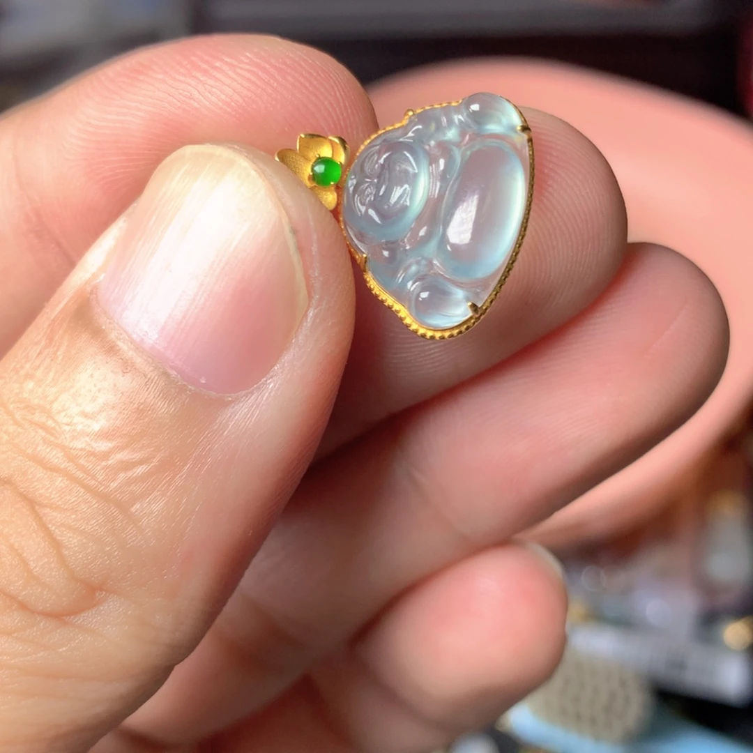 【闪购商品】颈饰18K金镶嵌翡翠翡翠