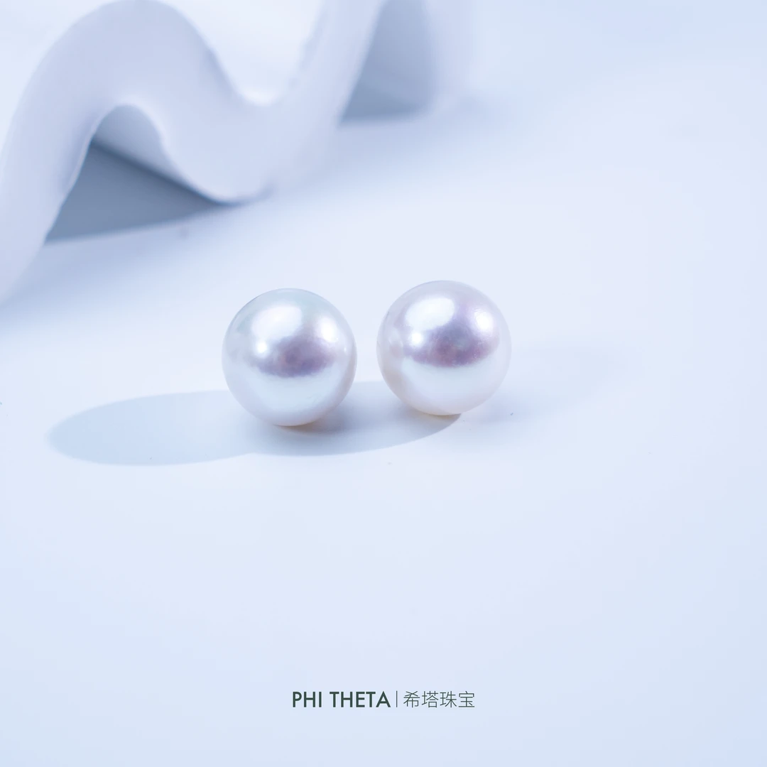 【肯叔专属】老佛爷耳钉18K金针淡水爱迪生珍珠耳饰百搭款13-14mm