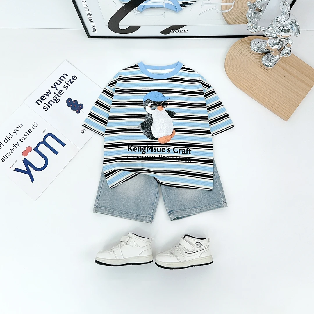 儿童短袖T恤夏季男童上衣2025新款夏装潮 HZ25521 悠悠童话童装