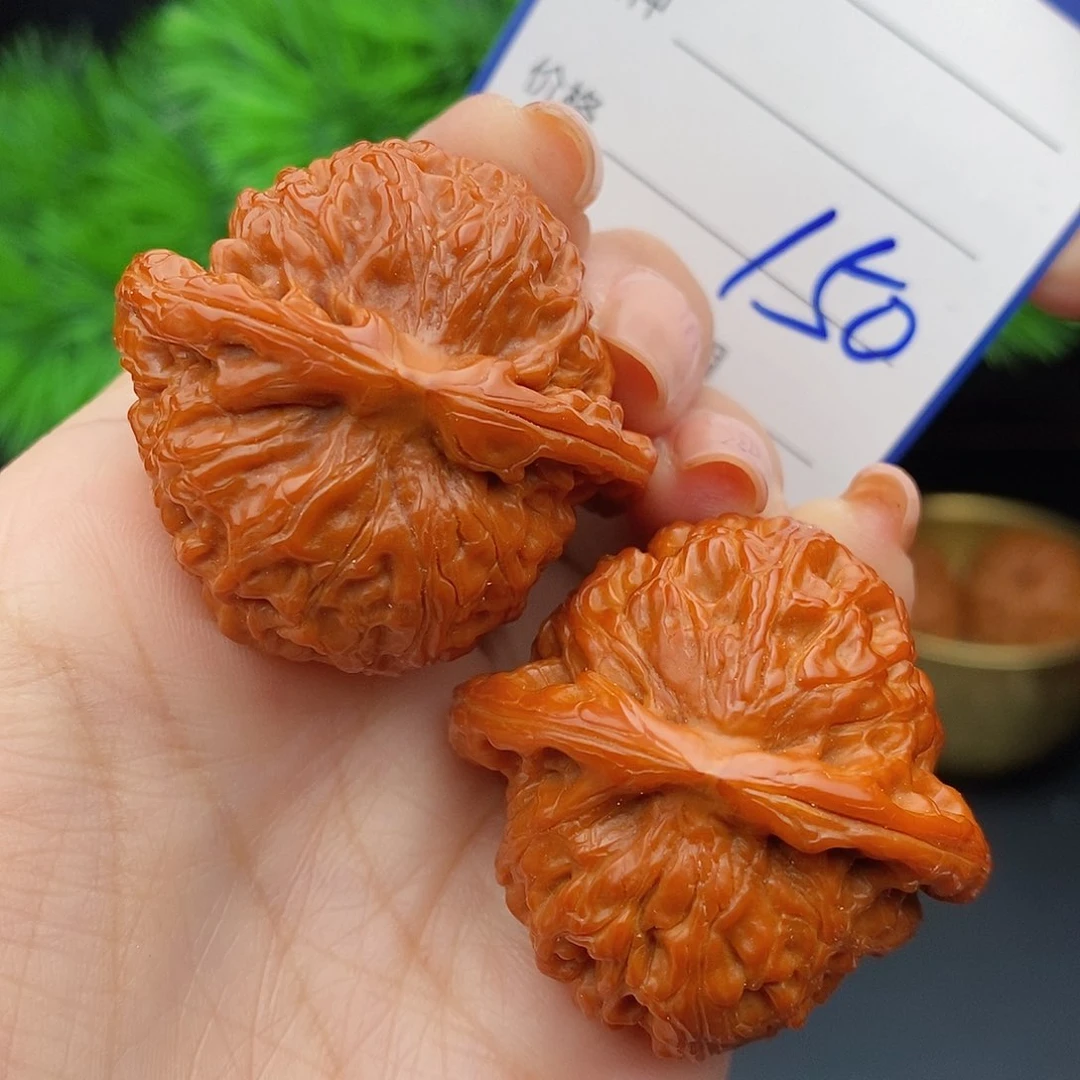 文玩核桃把件40球白150
