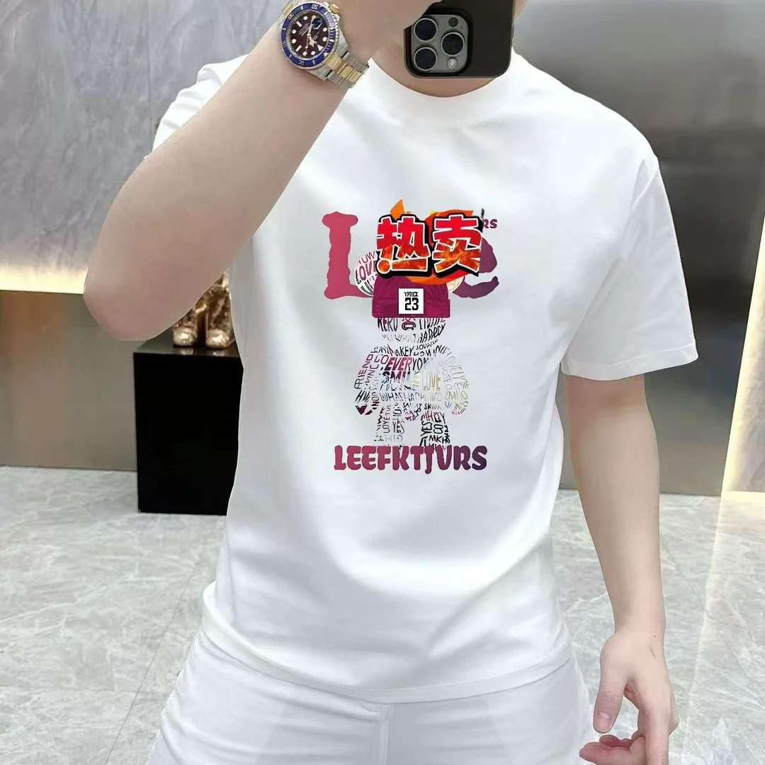 美式痞帅重磅纯棉短袖T恤青年男女款夏季ins潮牌街头修身百搭上衣