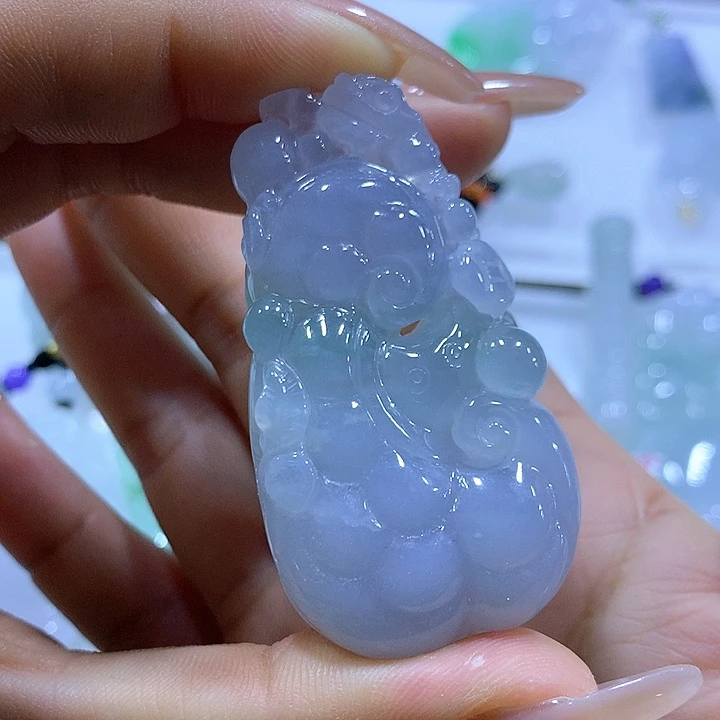 翡翠颈饰未镶嵌天然翡翠A货吊坠