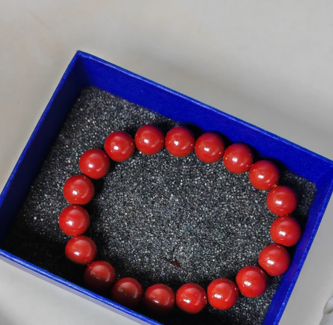 朱砂圆珠手串