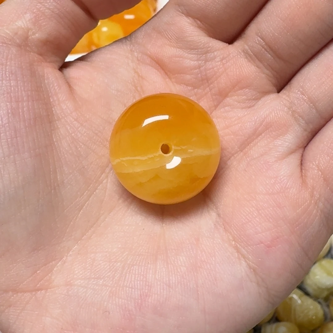 琥珀未镶嵌裸石蜜蜡平安扣