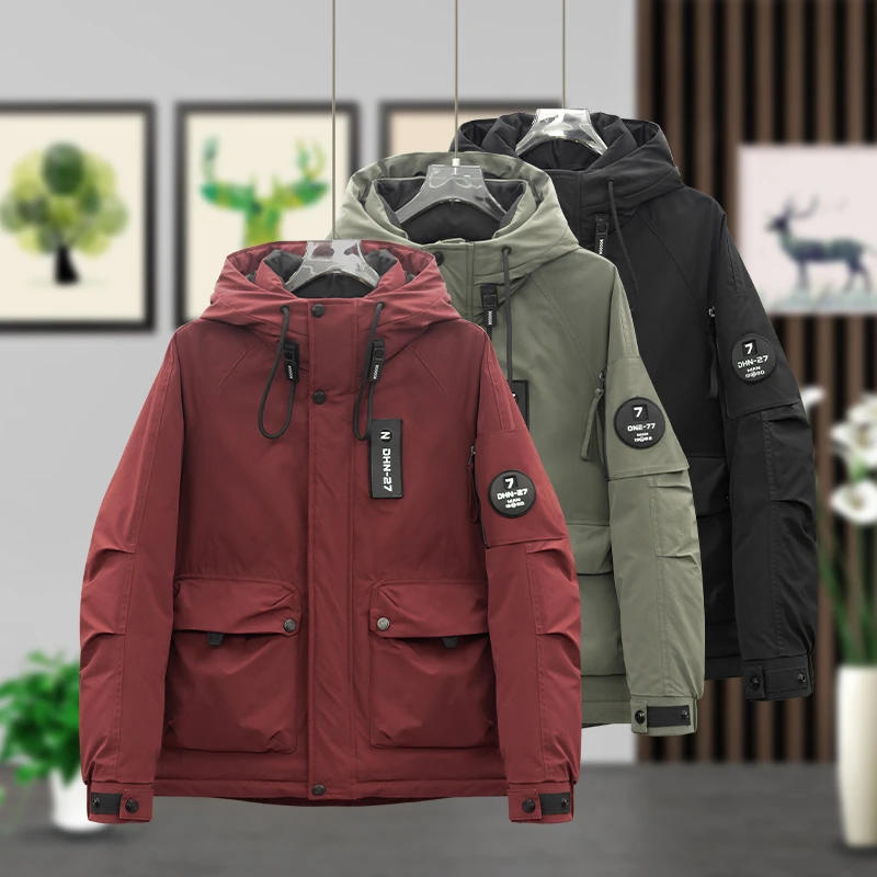 2024冬季滑雪保暖男士潮流帅气短款百搭时尚休闲棉外套966-8858