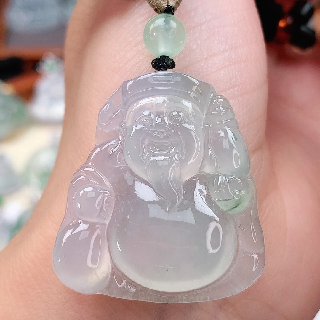 颈饰未镶嵌翡翠财神爷