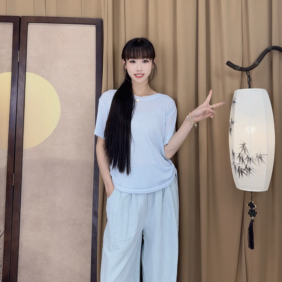 MuMu现代舞短袖竹节棉吸湿排汗透气舞蹈服练功服上衣