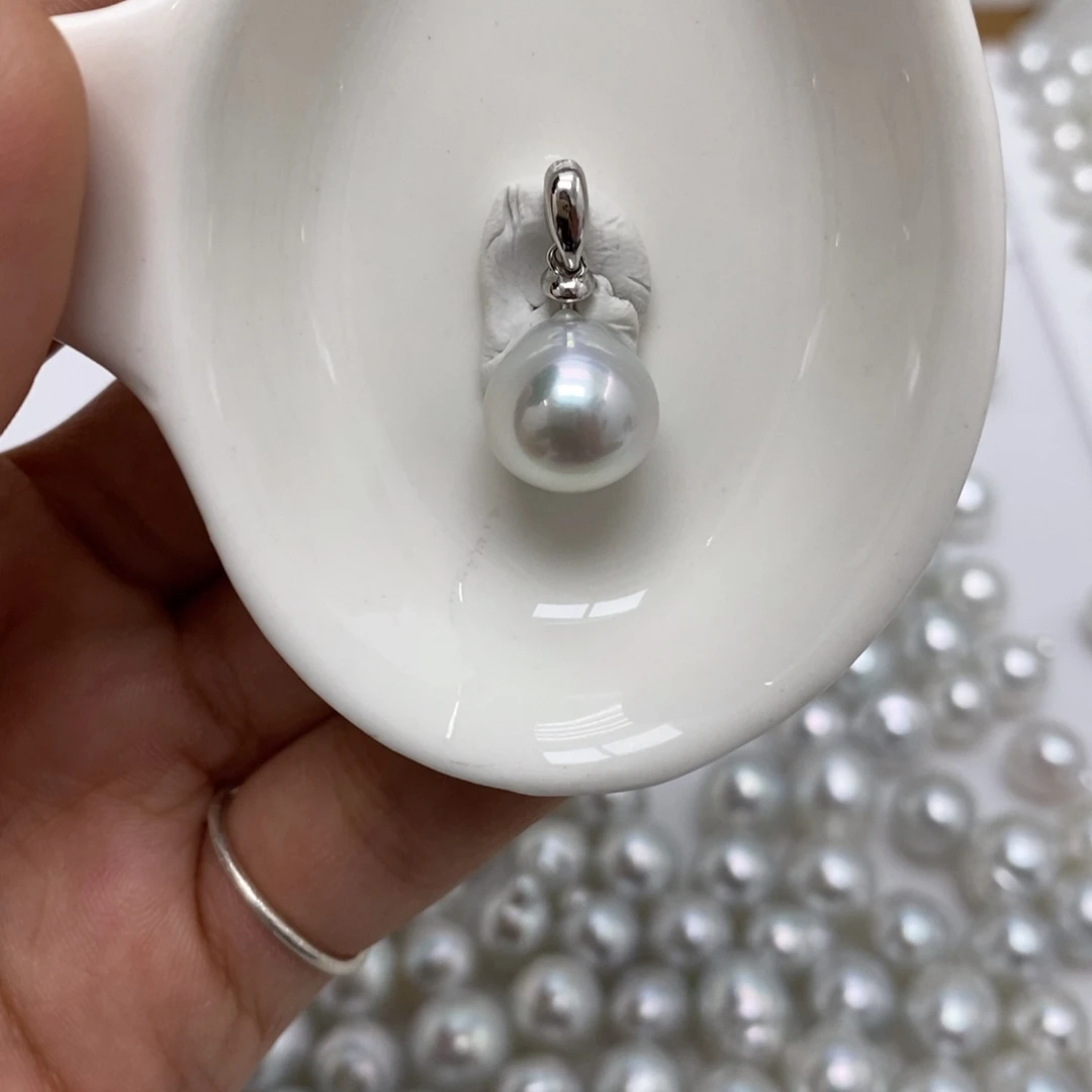 裸珠海水珍珠11.4，宝石光