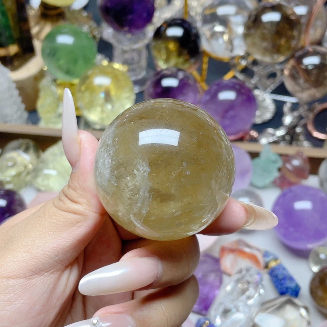 水晶珠宝半成品未镶嵌茶黄晶