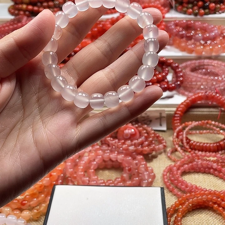 南红玛瑙未镶嵌手链