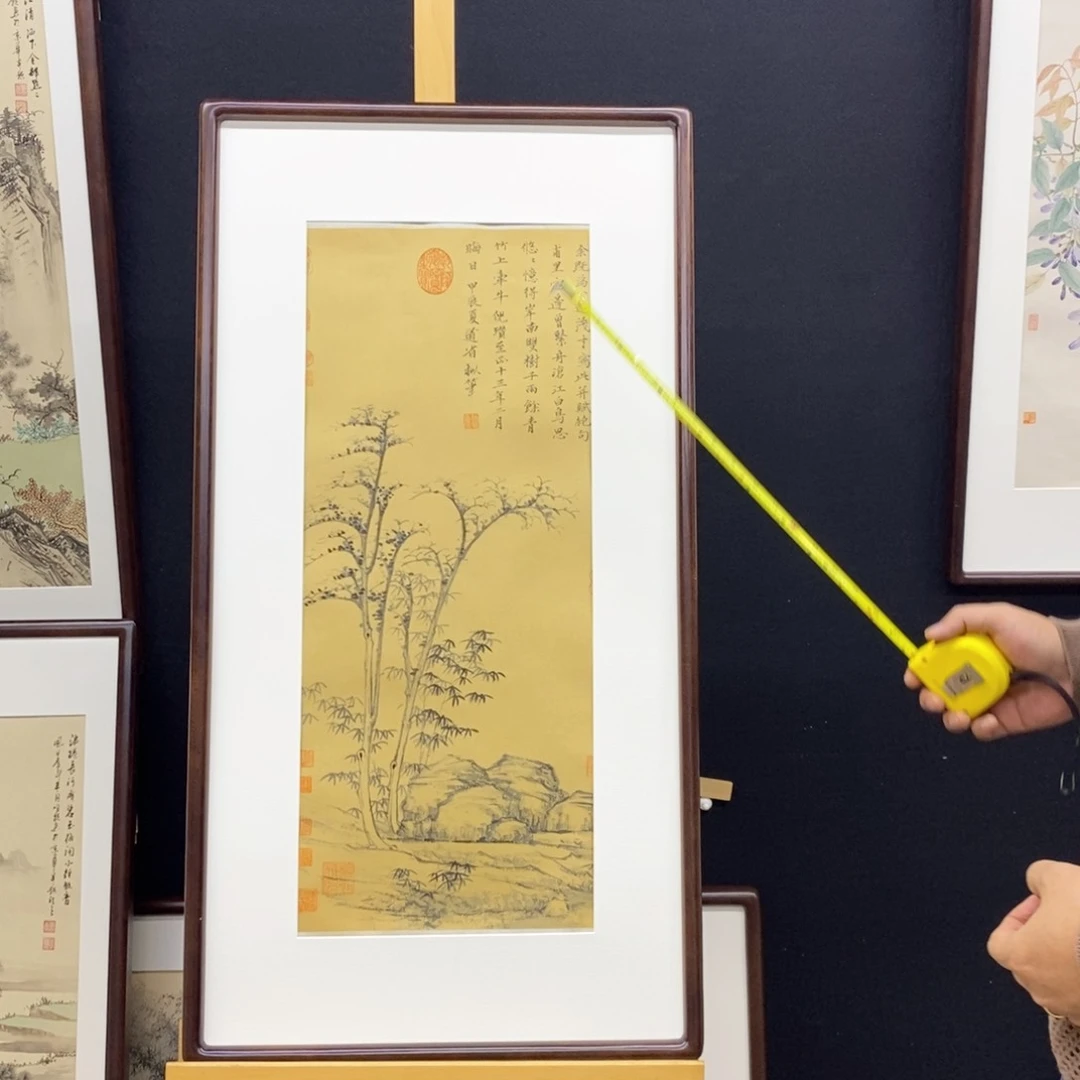国画手绘国画传统山水精品李道省，带框包邮