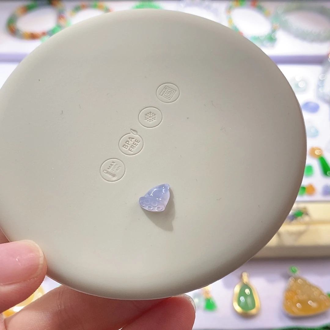 翡翠裸石冰紫莲蓬