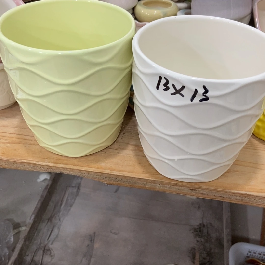 红陶高温陶瓷花盆