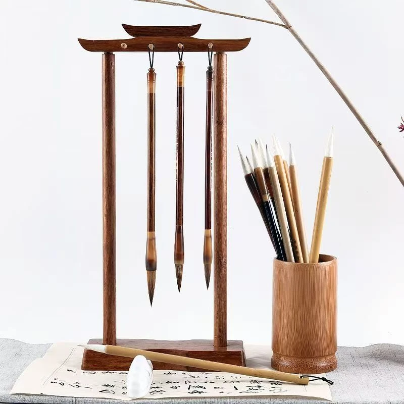 高档纯狼毫毛笔不掉毛成人初学者楷书行书国画毛大中小楷狼毫毛笔