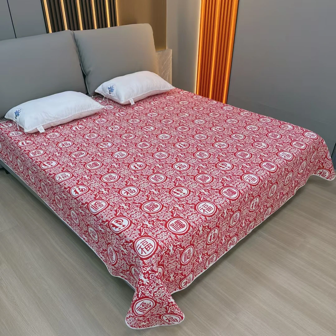 百福【240*250软席】四季款六层纯棉纱布软席床盖缩完水220*230左右