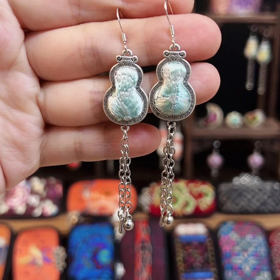 黄铜925银布艺手工刺绣