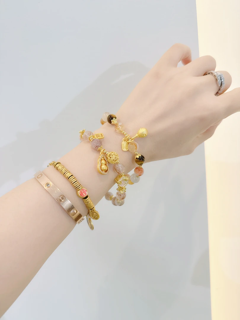 铜项链 超好看亮晶晶彩色款手串