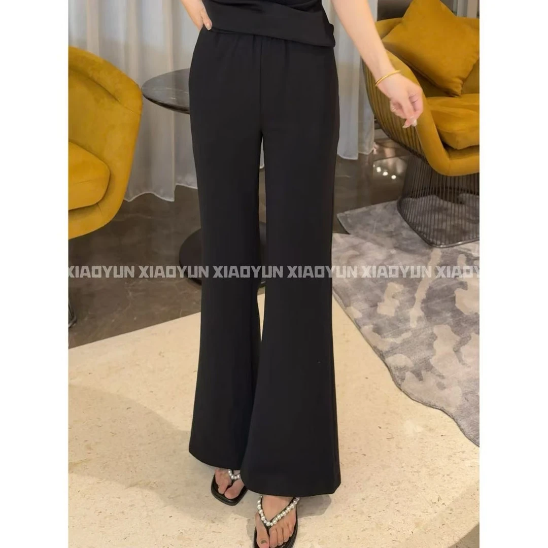 新纸片人裤子 小允姐姐2025新款时尚气质高级修身显瘦喇叭裤