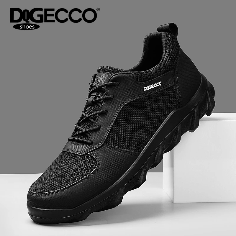 DQGECCO爱步特伦旗舰男鞋冬季透气镂空休闲鞋网布秋季真皮网面