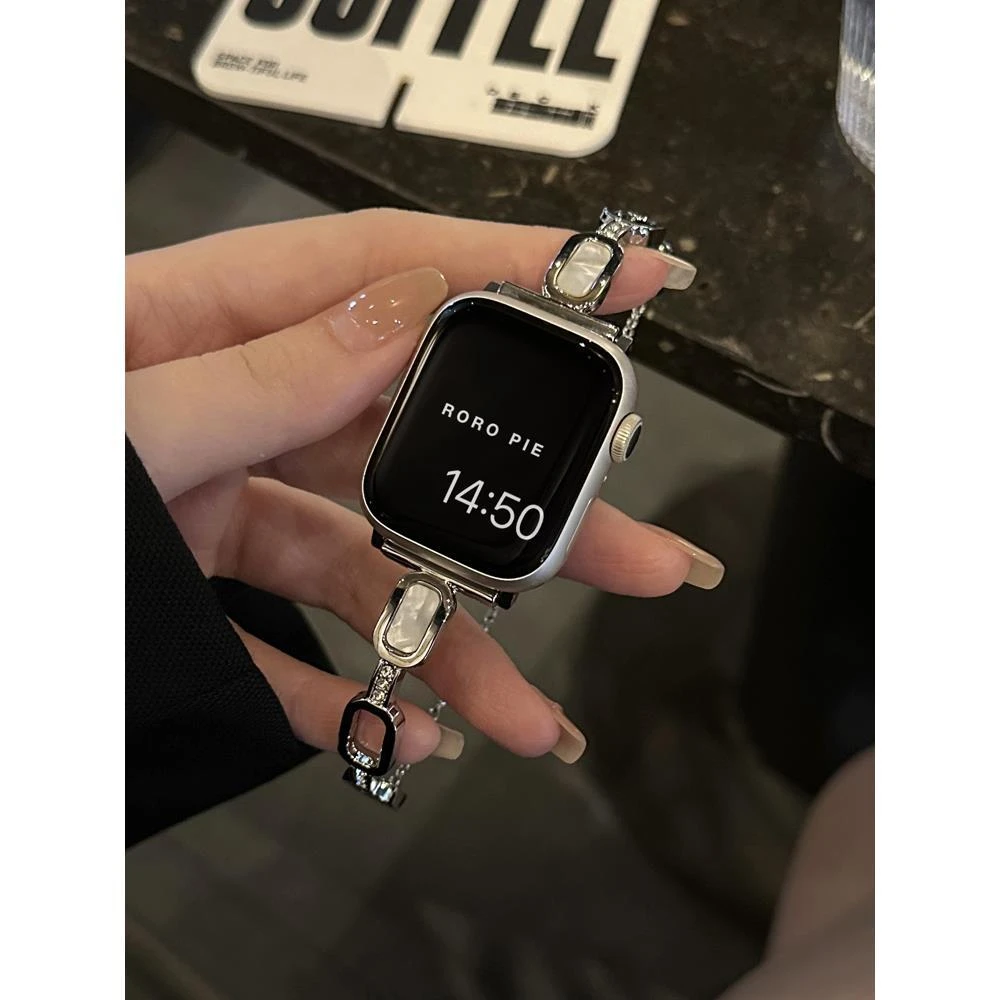 高级金属手镯iwatch表带适用于苹果AppleWatch手表45678s7s8s10