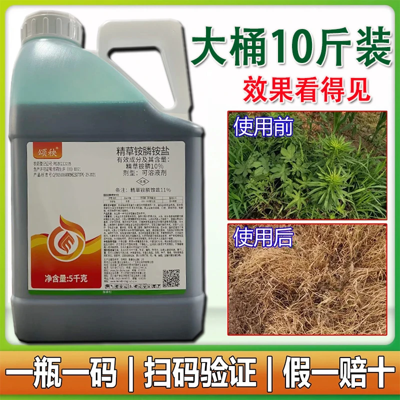 精草铵膦铵盐除草剂小飞蓬牛筋草水花生除尖圆叶非耕地除草烂根剂