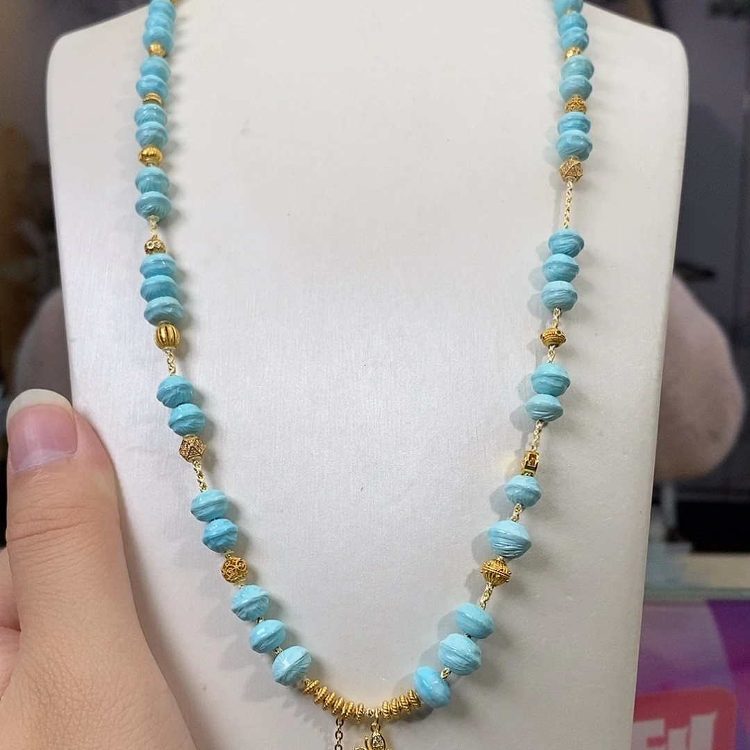 绿松石银S925镀金镶嵌珠宝奇石