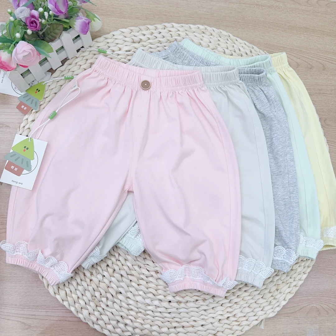 001桐桐家夏季女宝针织九分裤时尚百搭版