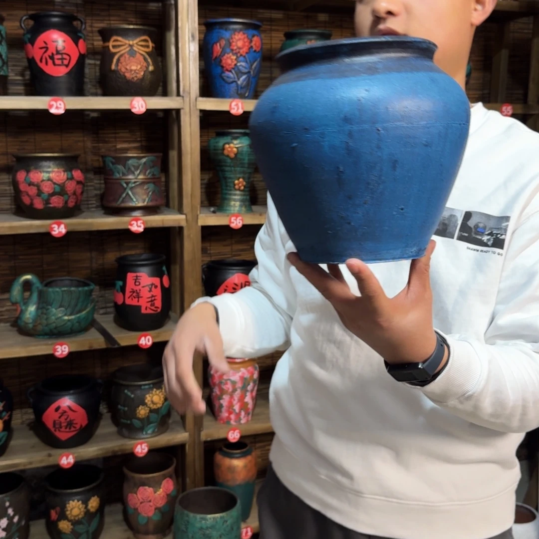 带孔高端浮雕花盆高度口径20-15