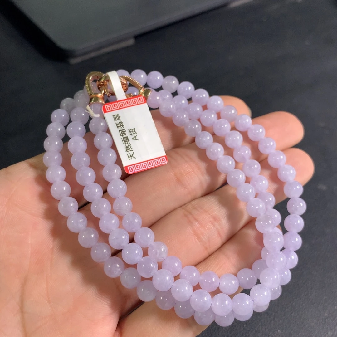 翡翠未镶嵌颈饰项链