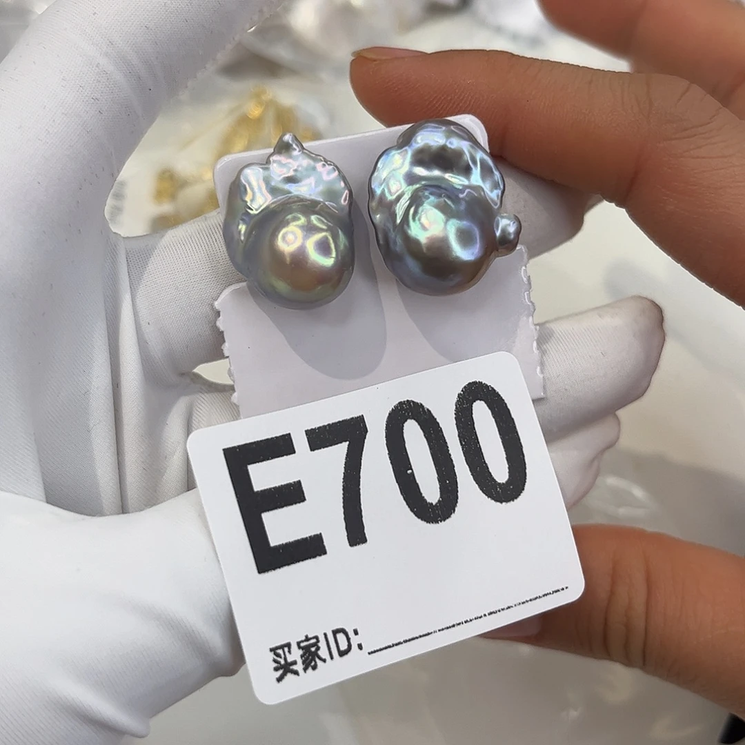 耳饰银S925镶嵌淡水珍珠