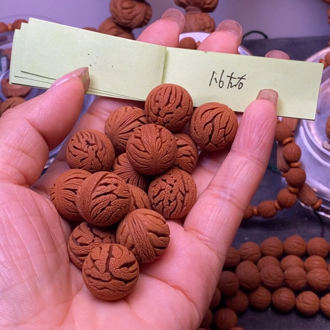 秦岭龙纹桃核手串15颗