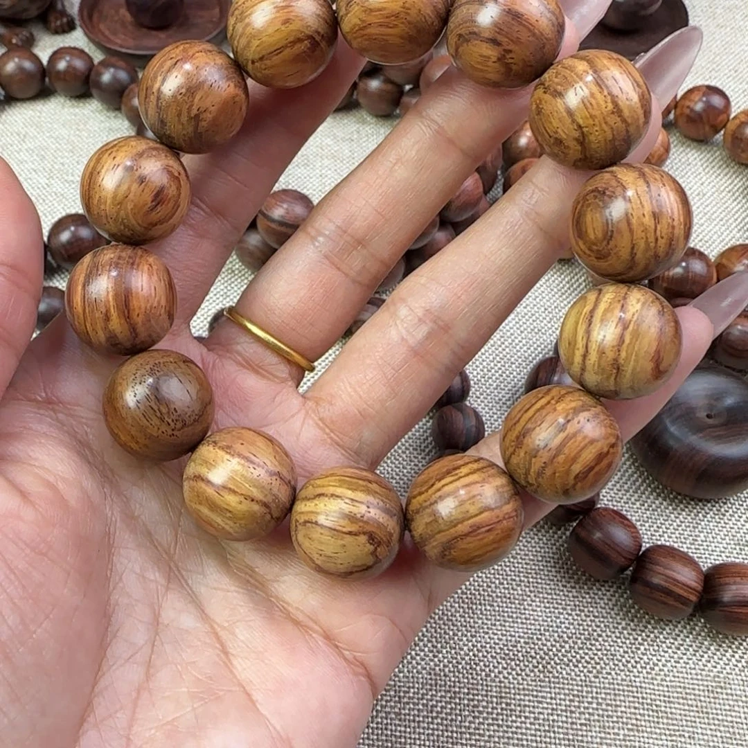手串/手链黄花梨/降香黄檀糠梨黄金底线条