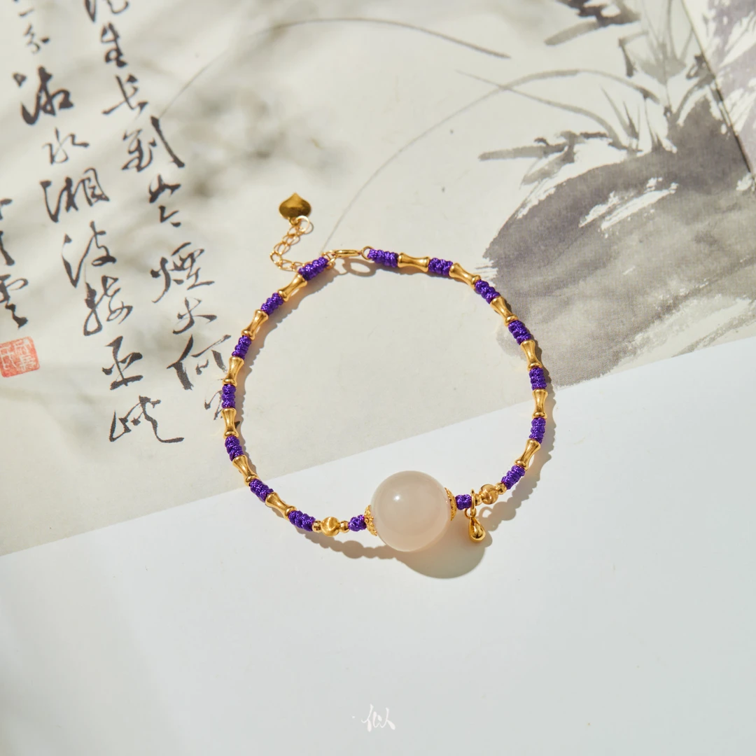 【胧月】·似梓珠宝· 18K藕粉单圈手绳  XYGD371027-C