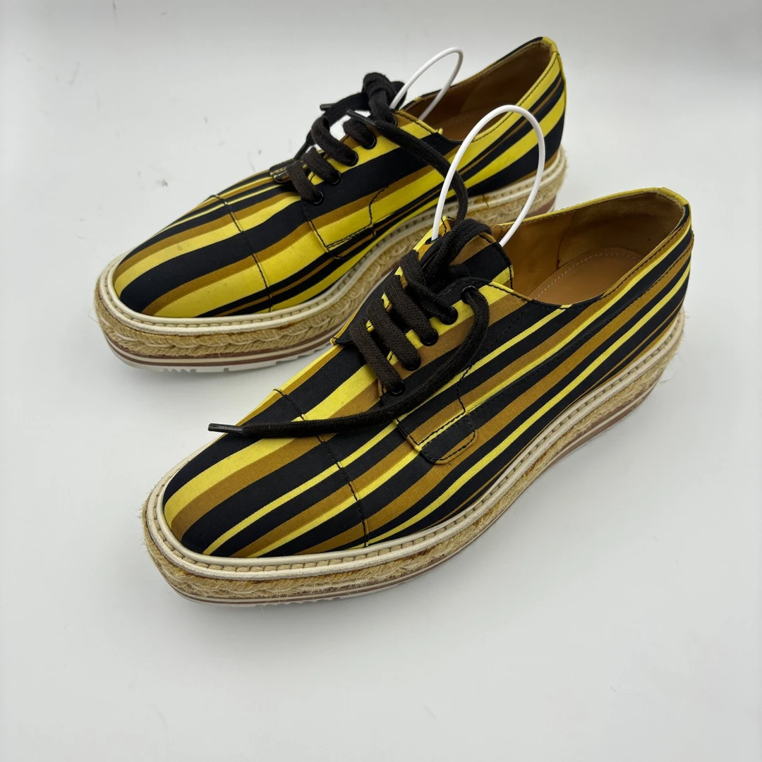 99新 Prada/普拉达 38码/prada松糕鞋/无盒/99新