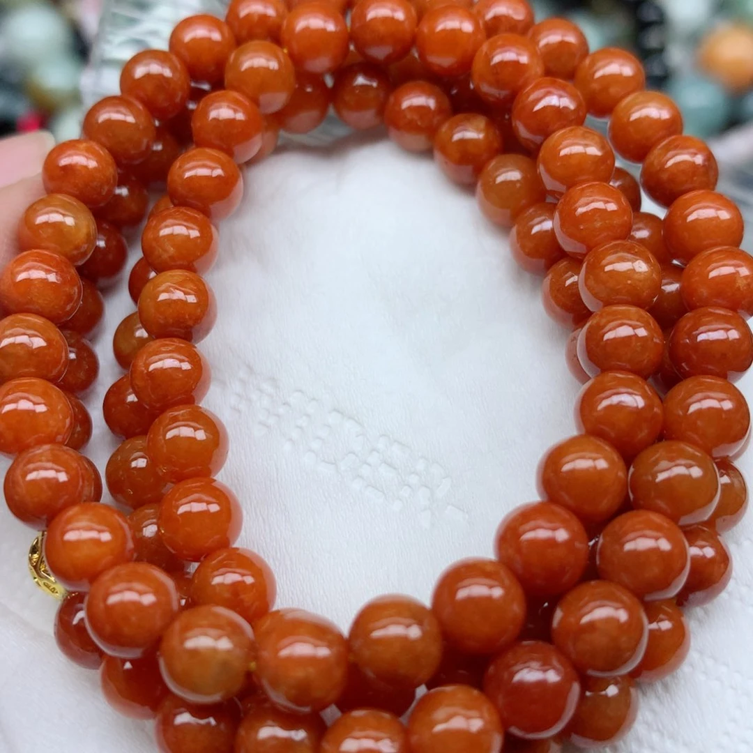 颈饰足铂镶嵌翡翠翡翠