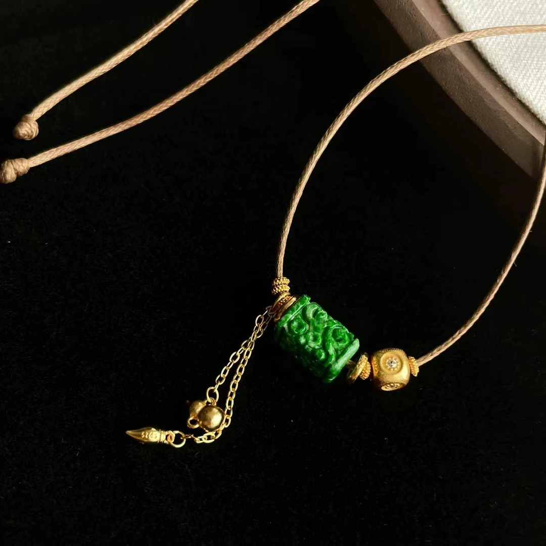 翡翠（缅料）●S925银镶嵌吊坠（赠绳）多样性发其一#7091