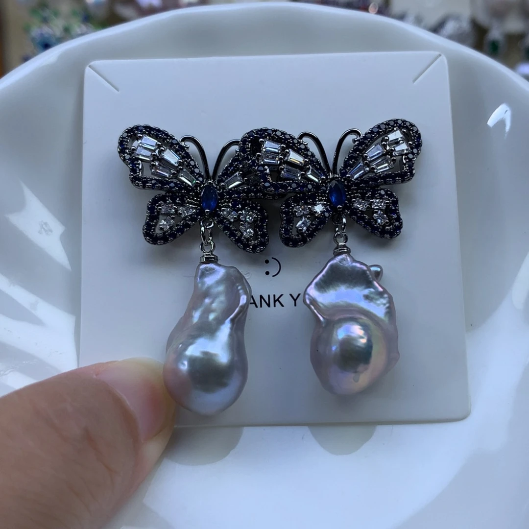 合金淡水珍珠耳环特价2489