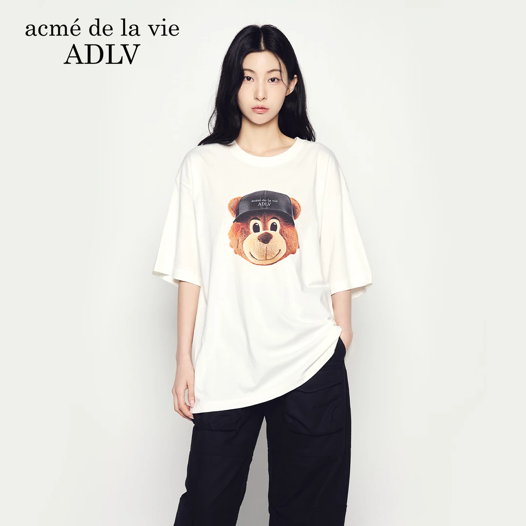 ADLV 3D立体AC熊脸短袖T恤