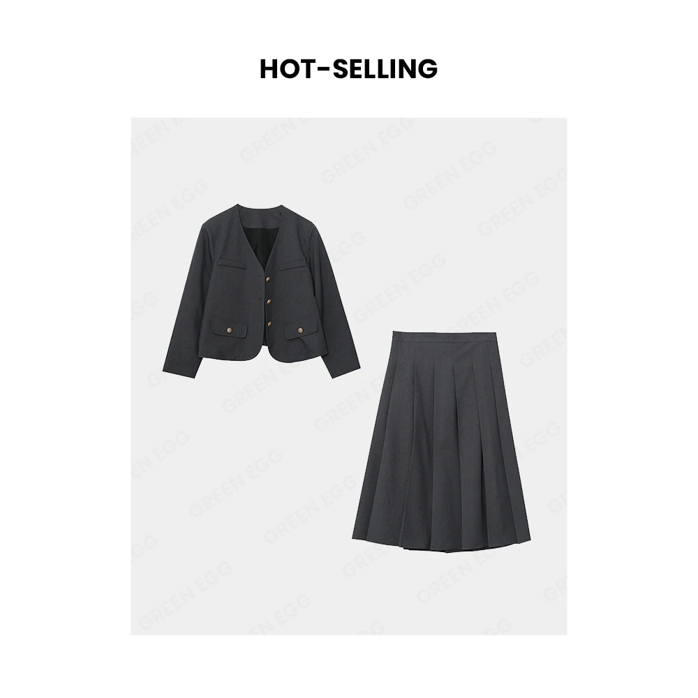 【年末大清清】7619大码韩版通勤OL气质西服套装宽松洋气遮肉套装