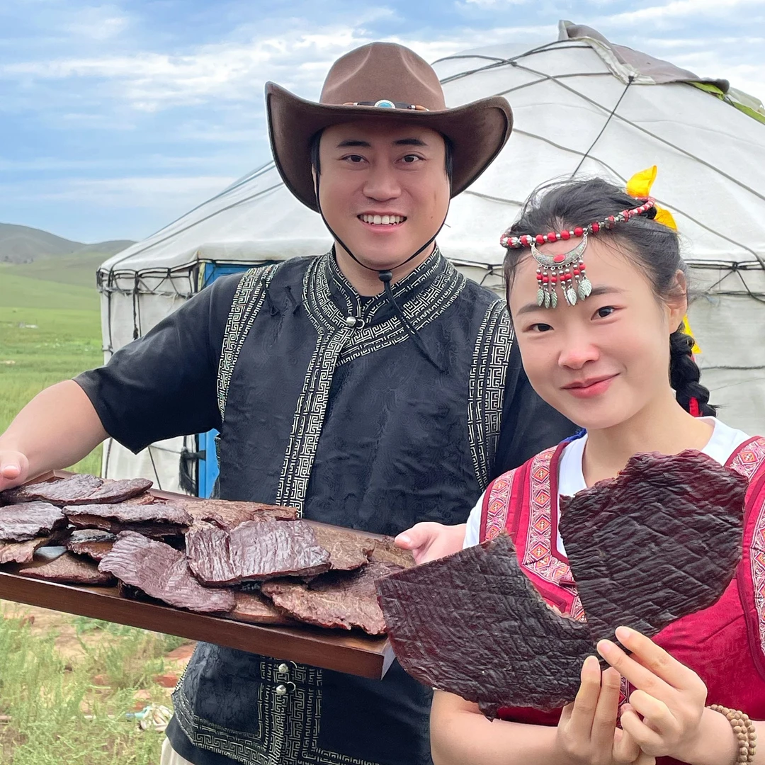 【老粉回购两斤装】内蒙风干牛肉干原切大片鲜牛肉休闲零食高蛋白